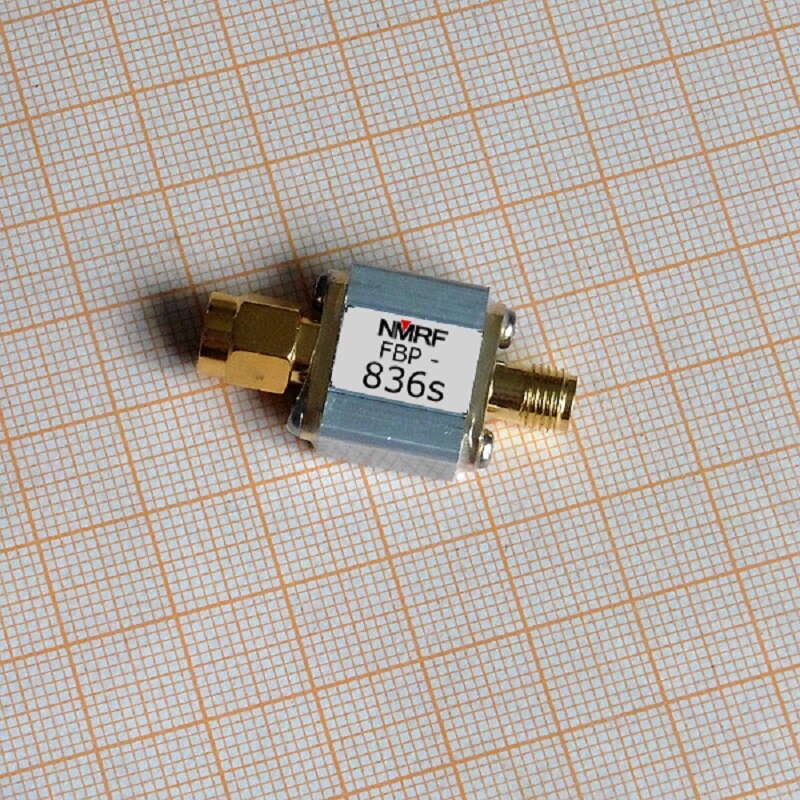 836 (824-849) MHZ GSM900 특수 톱 대역 통과 필터, 25MHz 대역폭, SMA 인터페이스